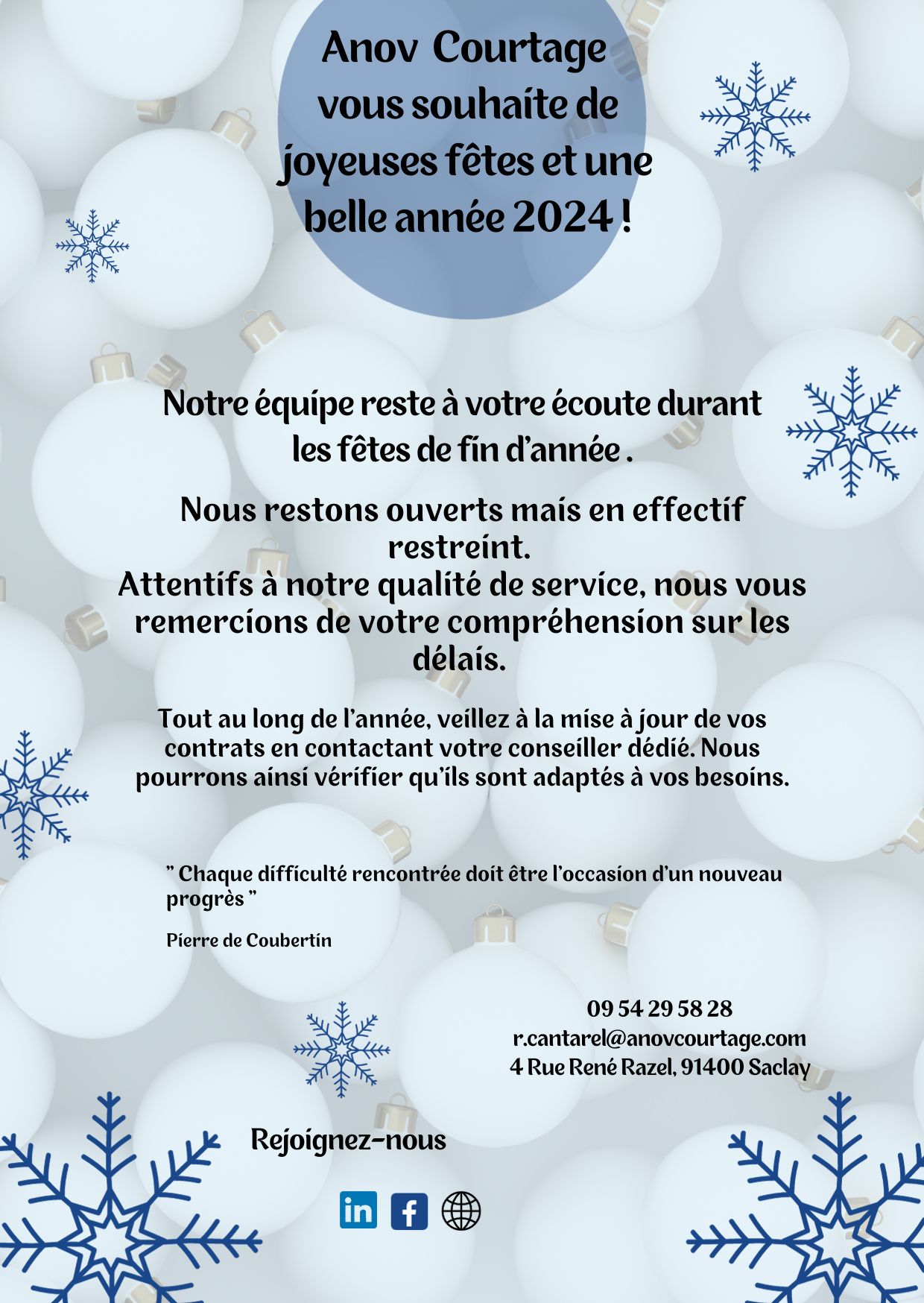 Joyeuses Fêtes et belle année !